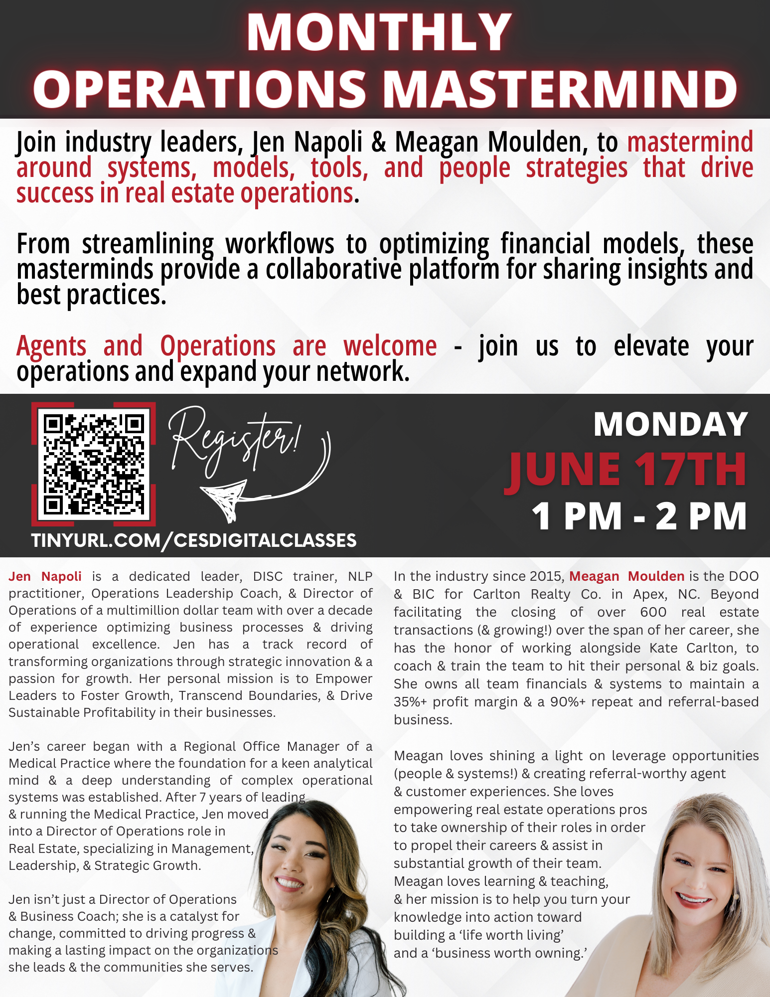 New! Monthly Operations Mastermind – June 17th – Your Partner In Success